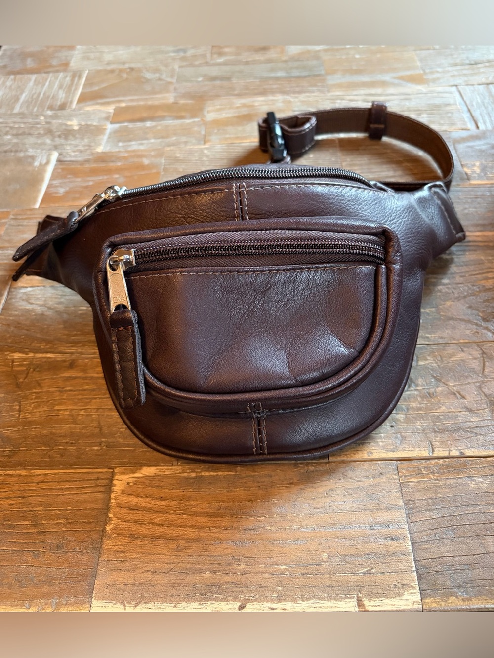 Latico Brown Leather Crossbody/Waist Bag - Picture 2 of 13
